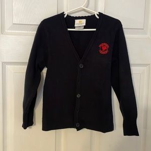 Primrose uniform Long Sleeve Scallop Edge Cardigan